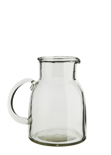 ak389-MADAM STOLTZ DZBANEK SZKLANY TRANSPARENTNY Z UCHWYTEM HAND