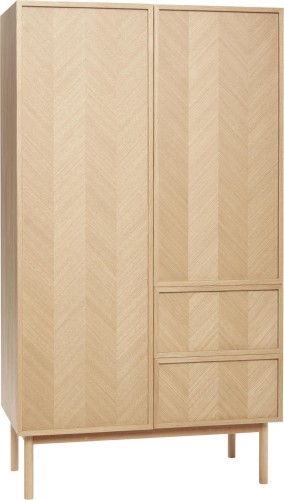 881314-HUBSCH SZAFA HERRINGBONE Z DREWNA DĘBOWEGO 180 cm