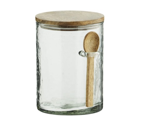 ev-17531-MADAM STOLTZ SZKLANY POJEMNIK Z ŁYŻECZKĄ