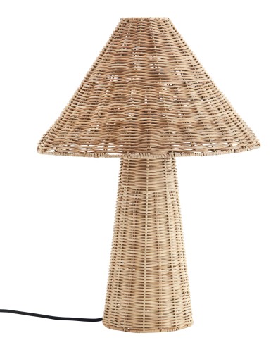 mkr221268-MADAM STOLTZ LAMPA STOŁOWA Z RATTANU