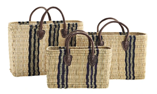 e120-01_MADAM STOLTZ KOSZE HAND MADE ZE SKÓRZANYM UCHWYTEM