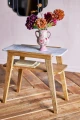 82069500-STOLIK LIVI DREWNO MANGO MARMUR CREATIVE COLLECTION