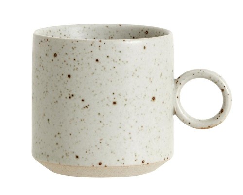 KUBEK GREINY Z PORCELANY Z UCHWYTEM NORDAL KOLOR PIASKOWY_57001