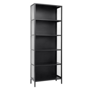 REGAŁ ŻELAZNY ZE SZKŁEM PO BOKACH  PHOENIX NORDAL 240x80 cm