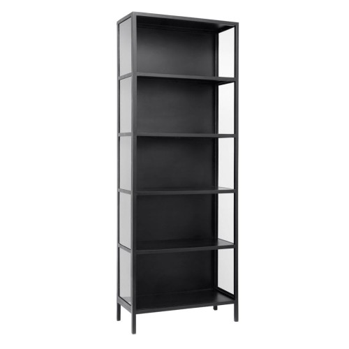 REGAŁ ŻELAZNY ZE SZKŁEM PO BOKACH PHOENIX NORDAL 240x80 cm_1753